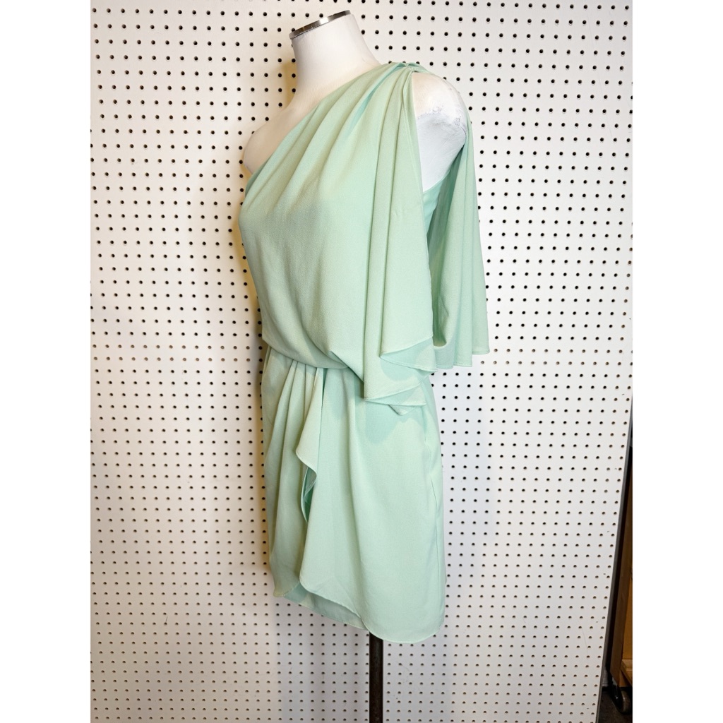 House Of Lolo / Fable | Grecian One Shoulder Mint Dress Sz. S — image 3 of 8